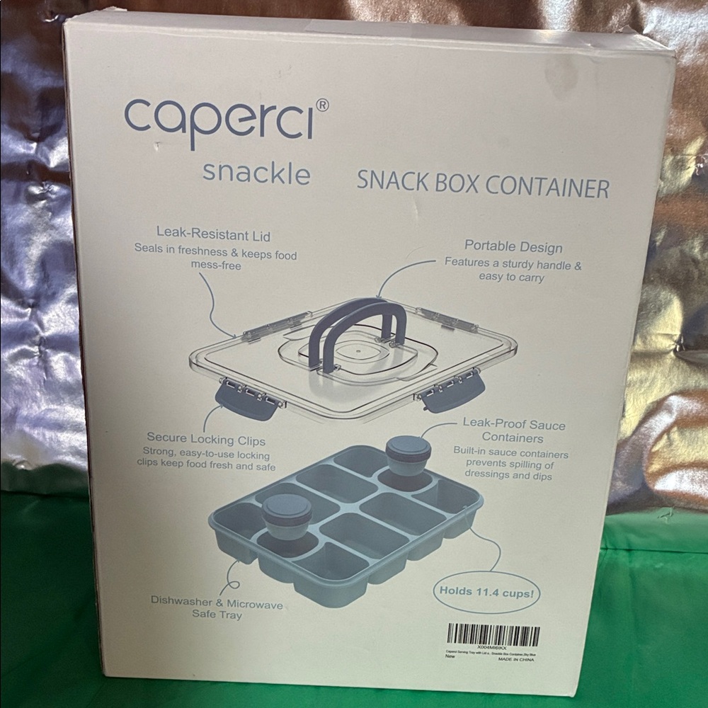 Blue Compartmentalized Snackle Box - Picture 3 of 3